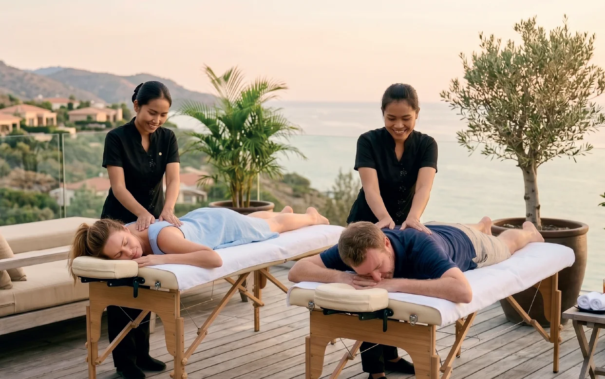 Thai Massage Center therapists providing mobile massage in Cyprus